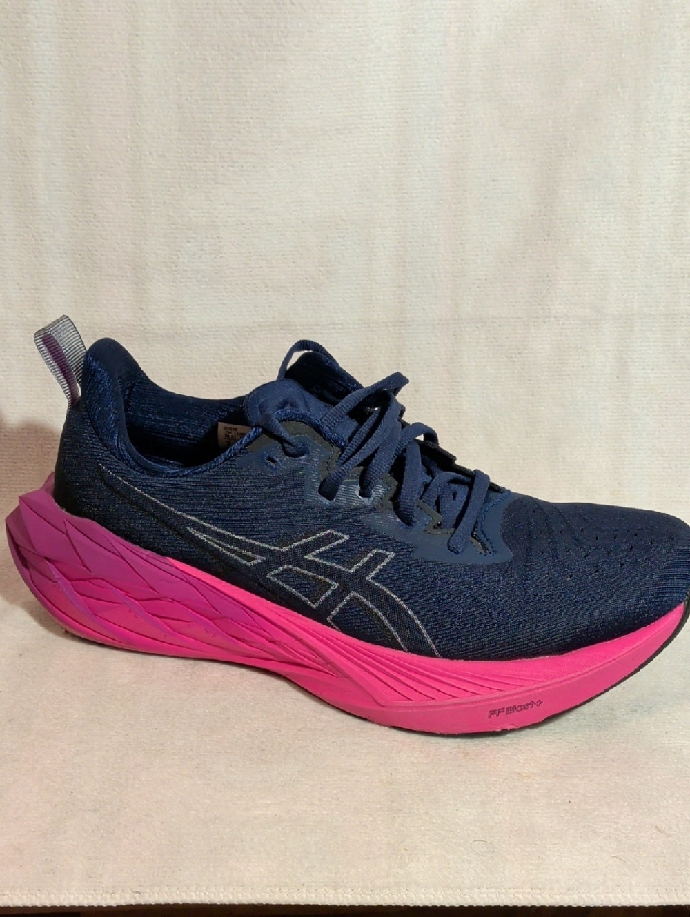 ASICS Women's Navy and Hot Pink Road Running Shoe